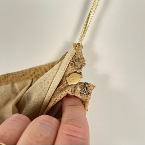 Nasty Gal Yellow Tan Tassel Beaded Sequin Flare Pants NWT sz 8 - Picture 9 of 15